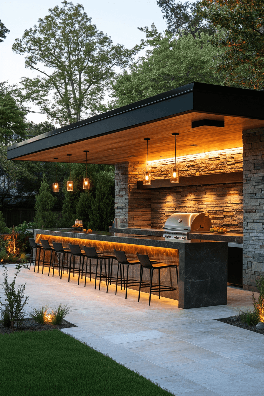 outdoor bbq area