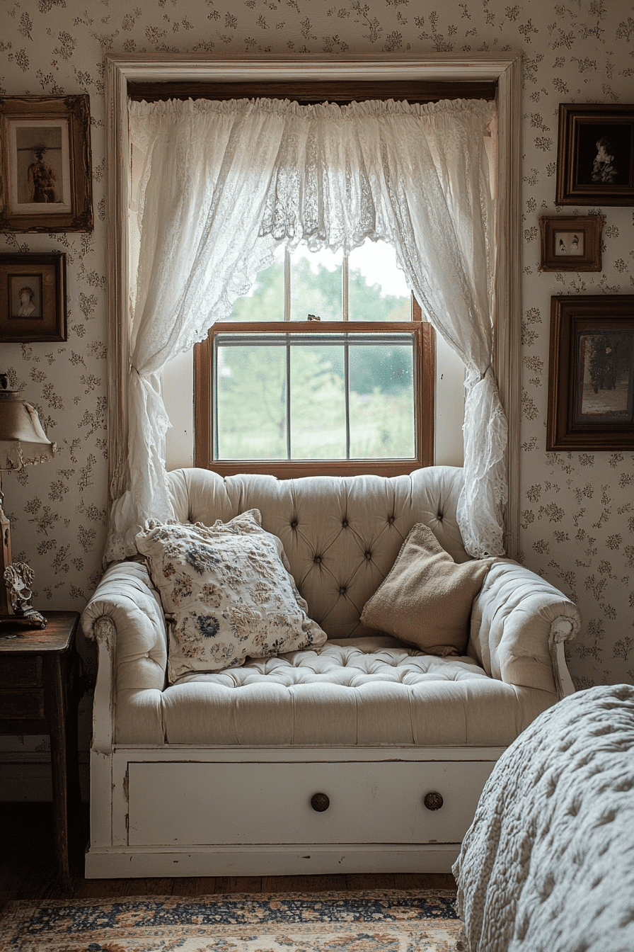 vintage shabby chic bedroom