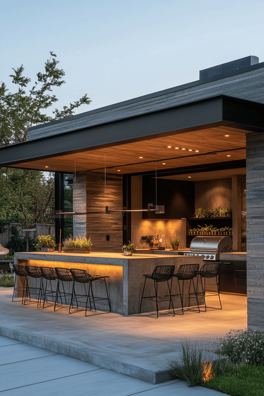 outdoor bbq area