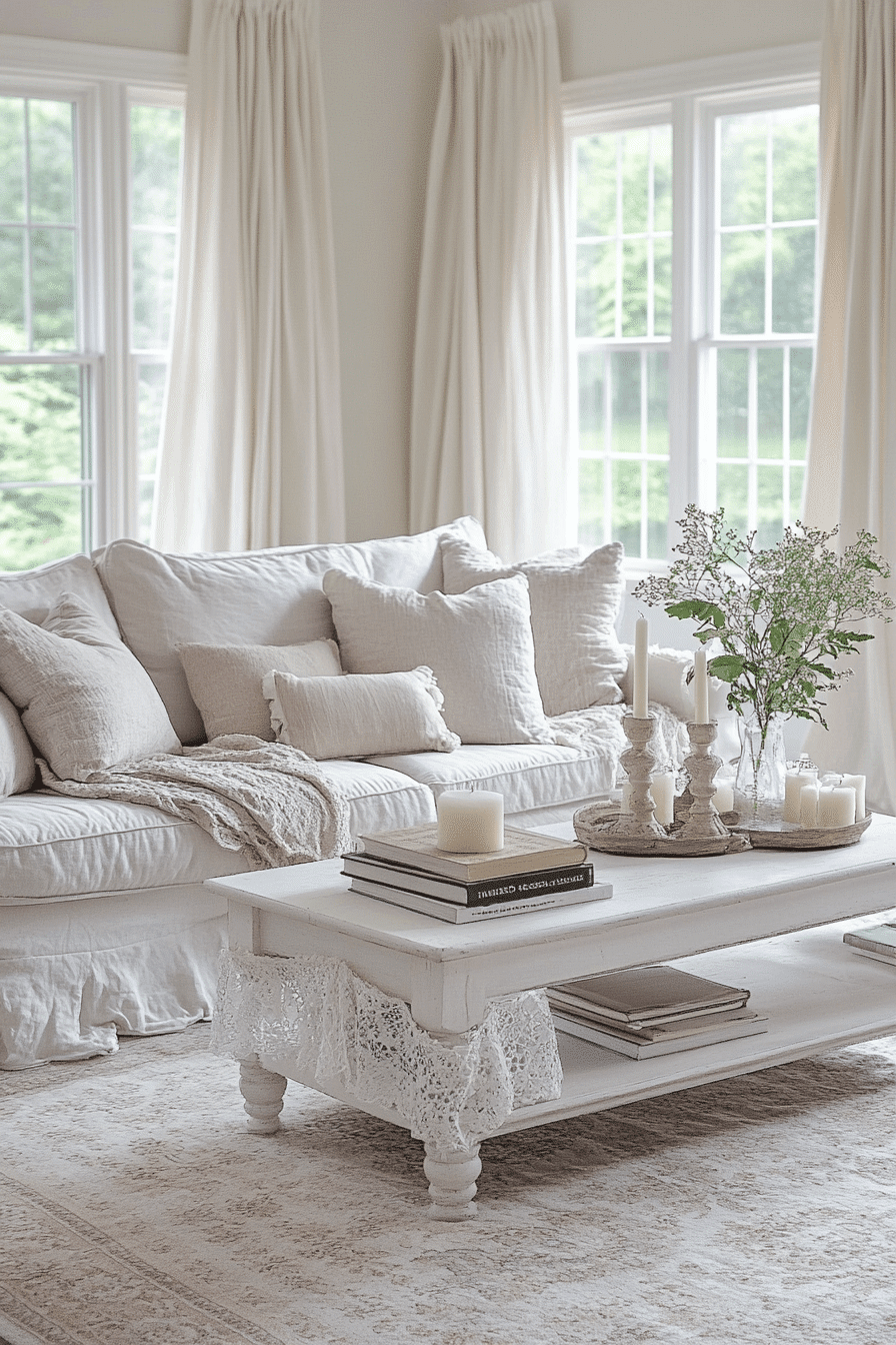 29 Shabby Chic Living Room Ideas That Feel Cozy, Romantic, and ...