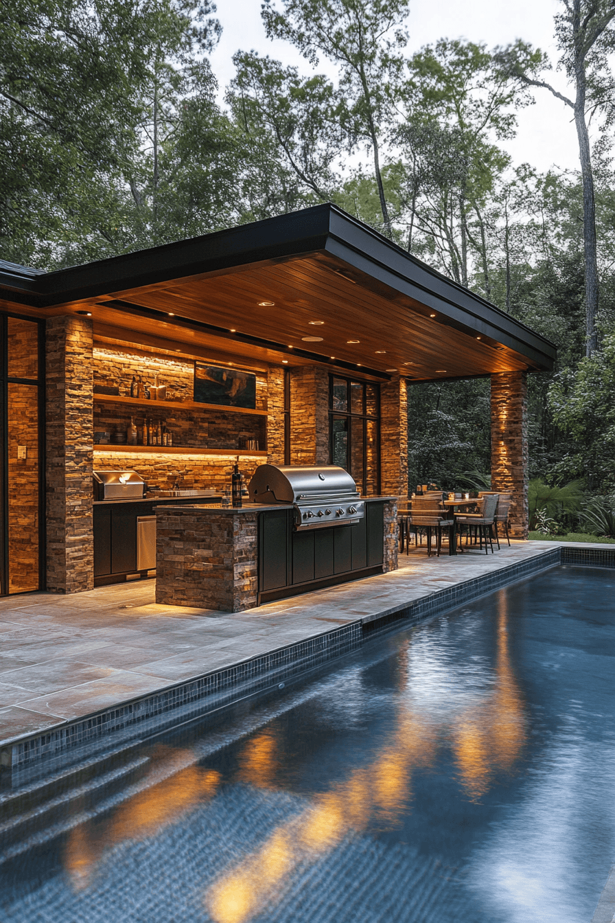 outdoor bbq area