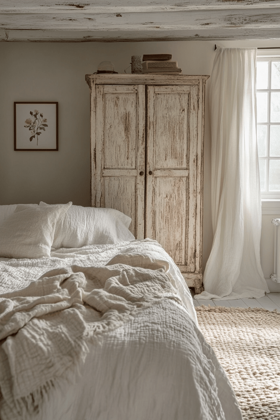 vintage shabby chic bedroom