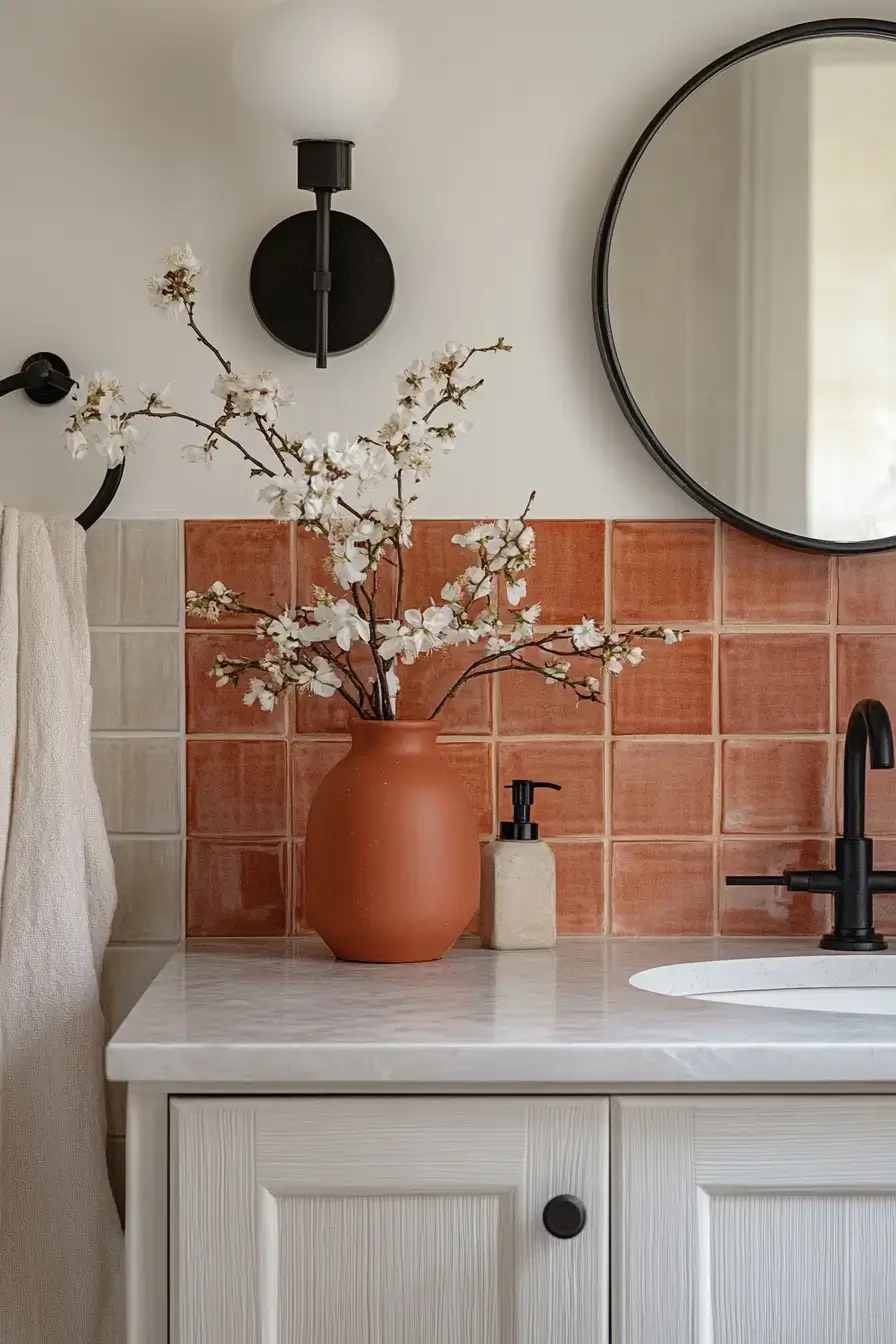 terracotta bathroom
