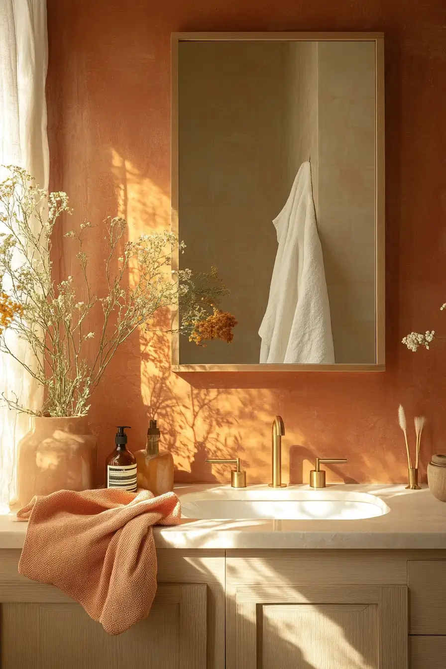 terracotta bathroom