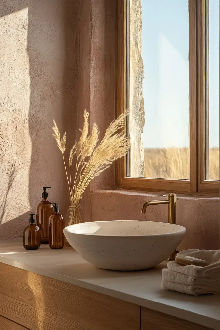 terracotta bathroom