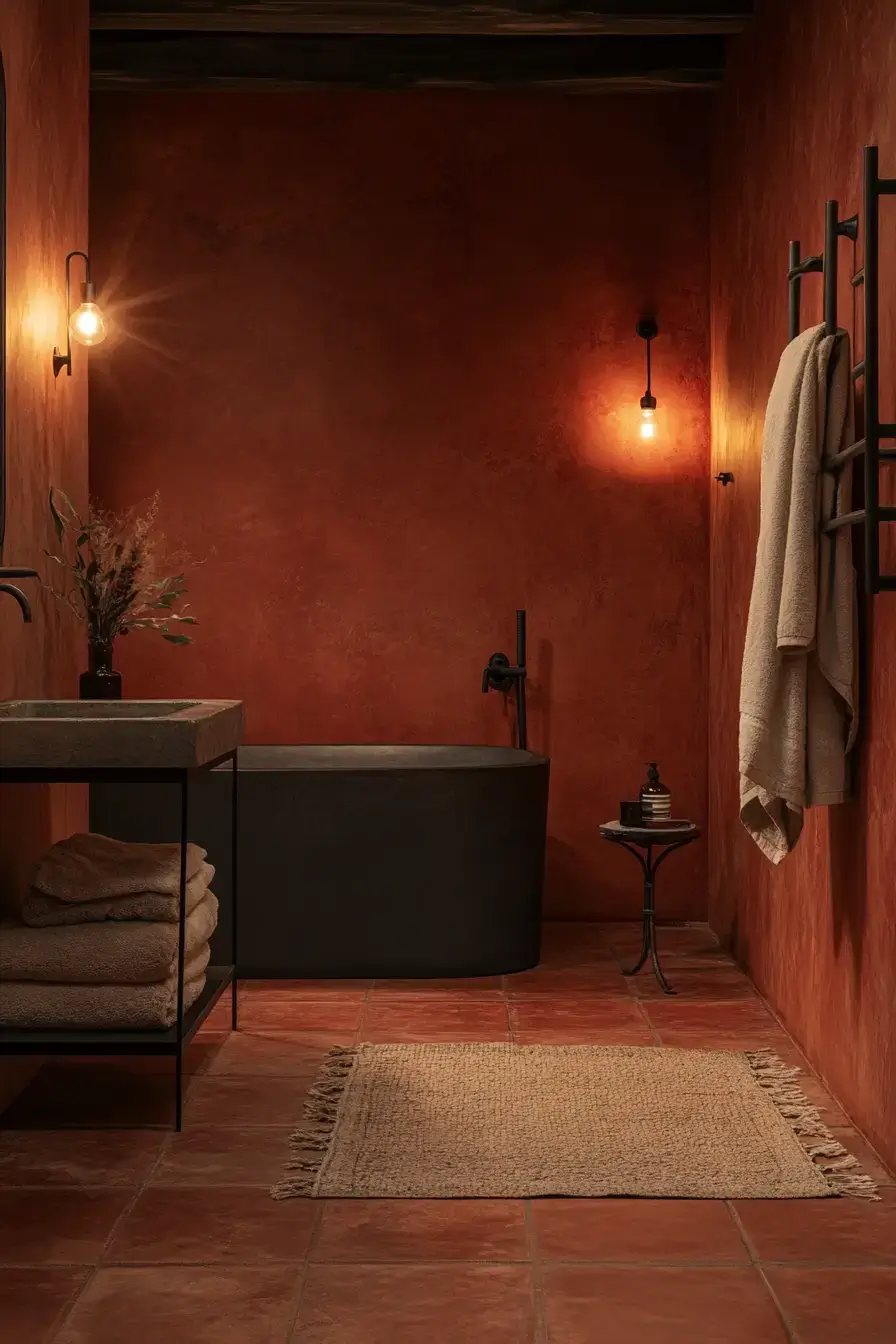 terracotta bathroom