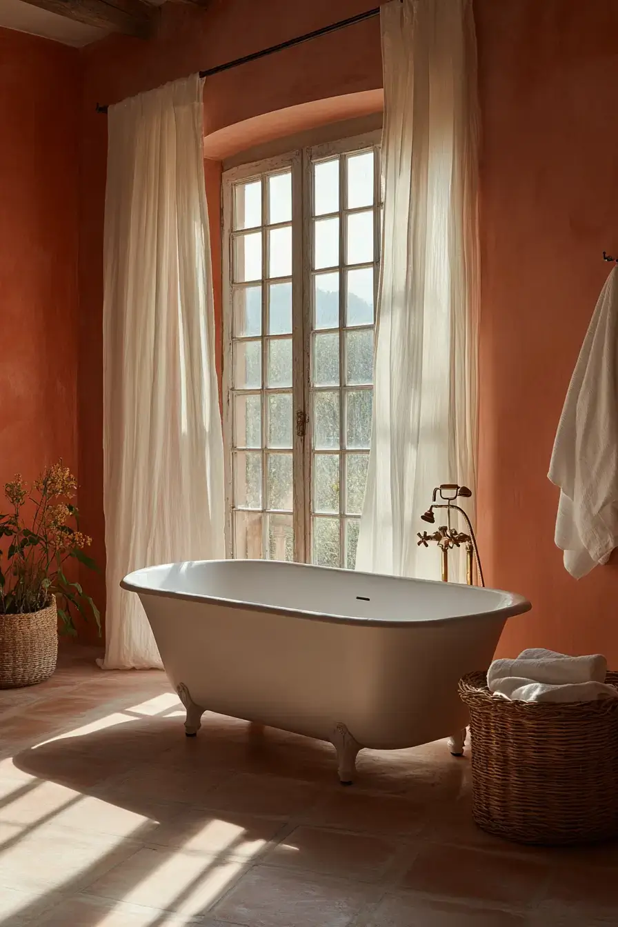 terracotta bathroom
