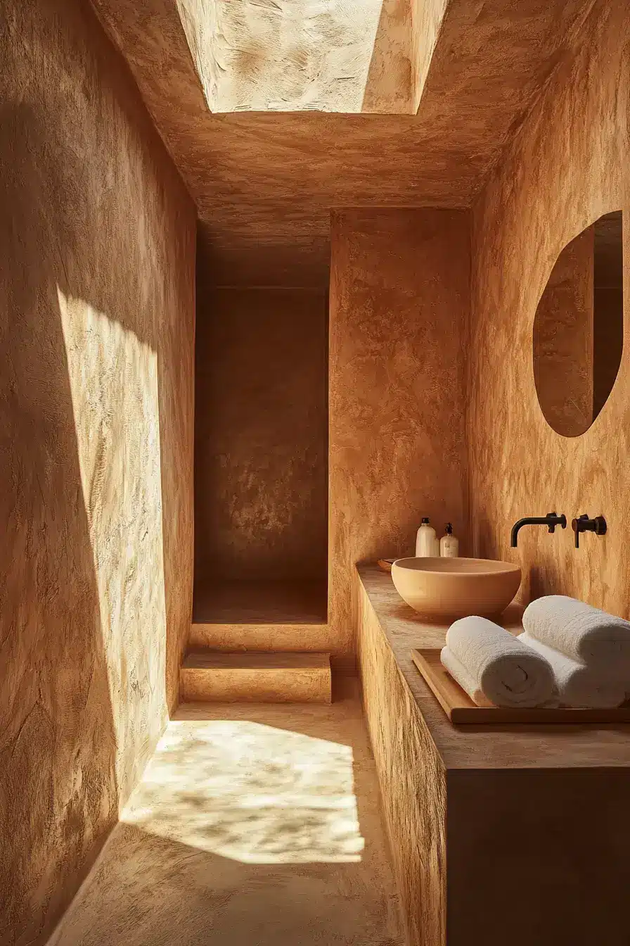 terracotta bathroom