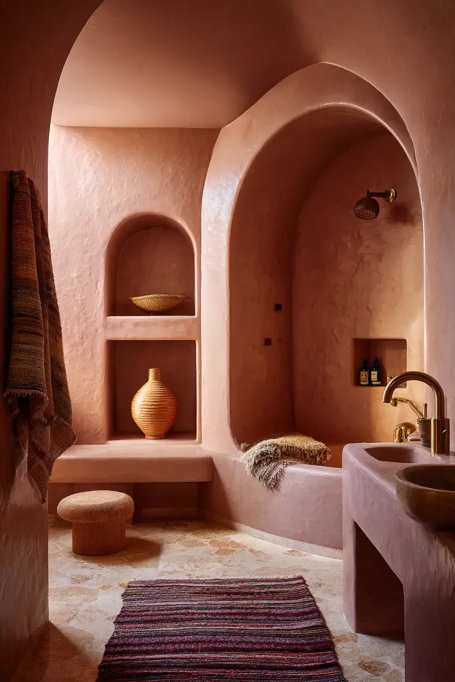 terracotta bathroom