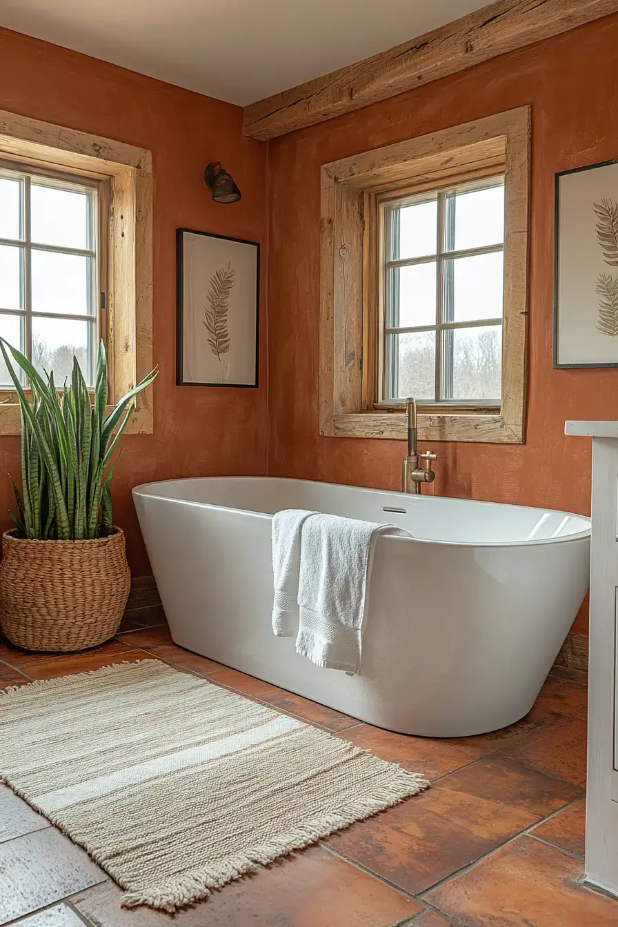 terracotta bathroom