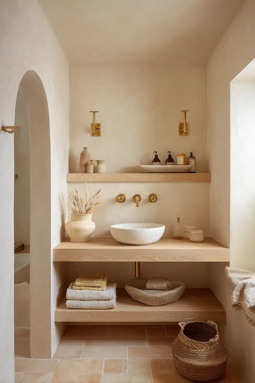 terracotta bathroom