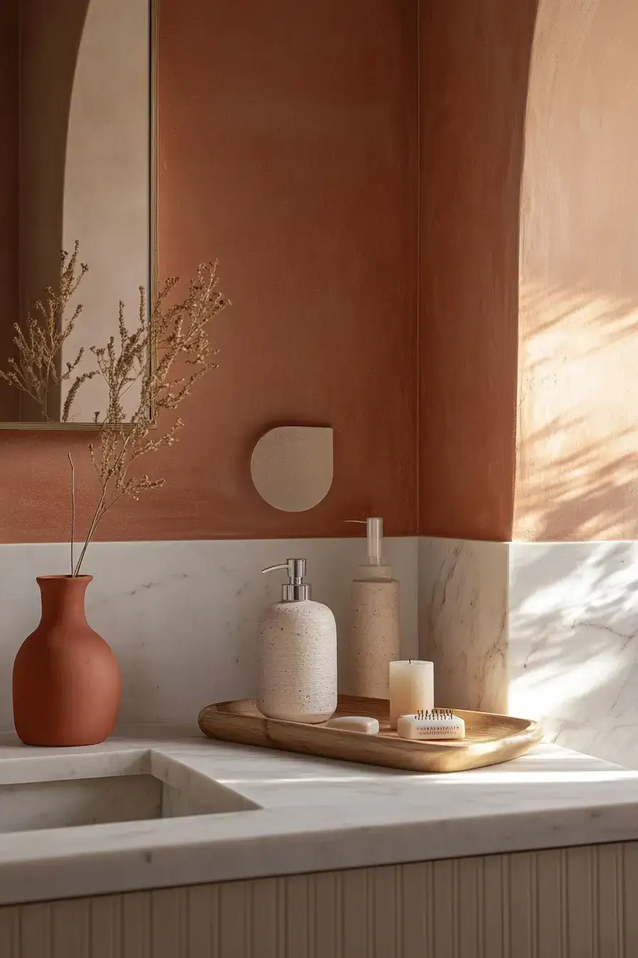 terracotta bathroom