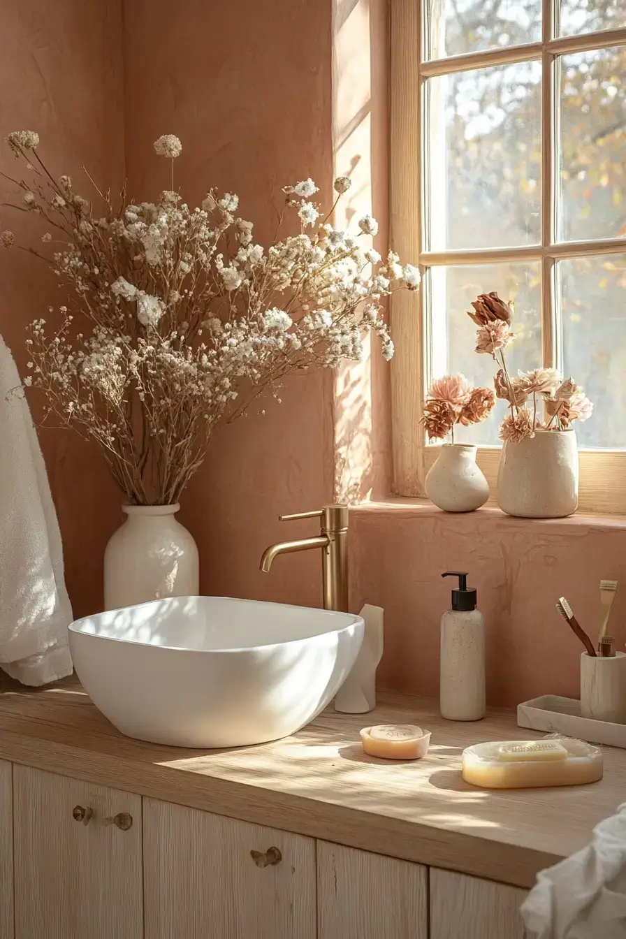 terracotta bathroom