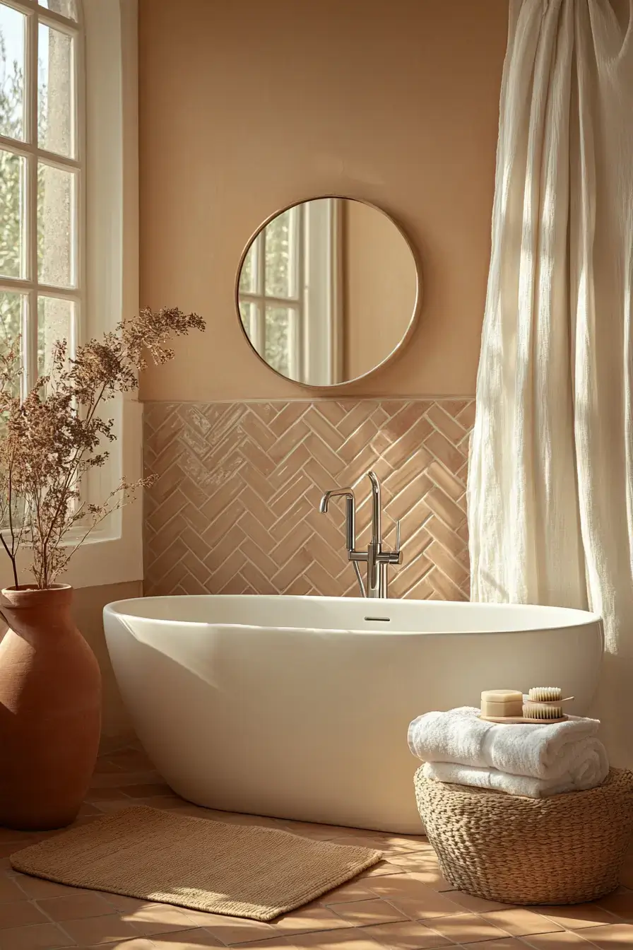 terracotta bathroom