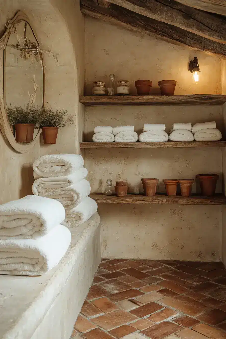 terracotta bathroom