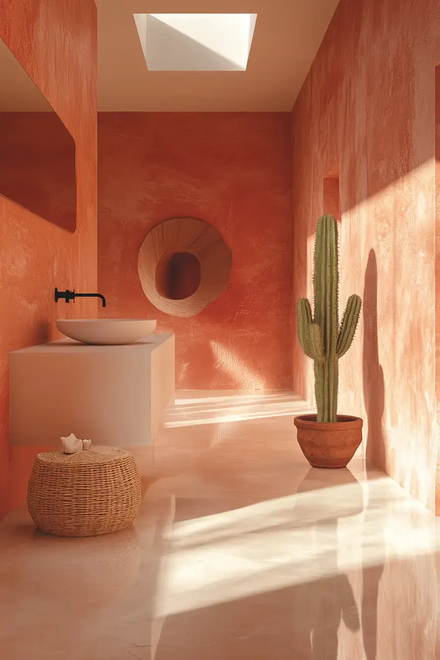 terracotta bathroom