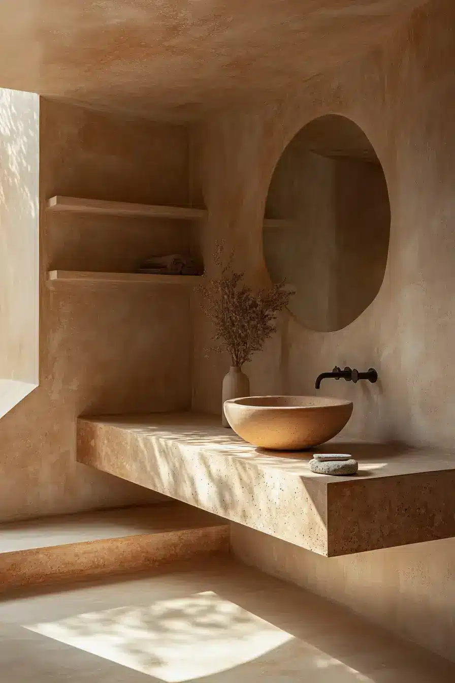 terracotta bathroom