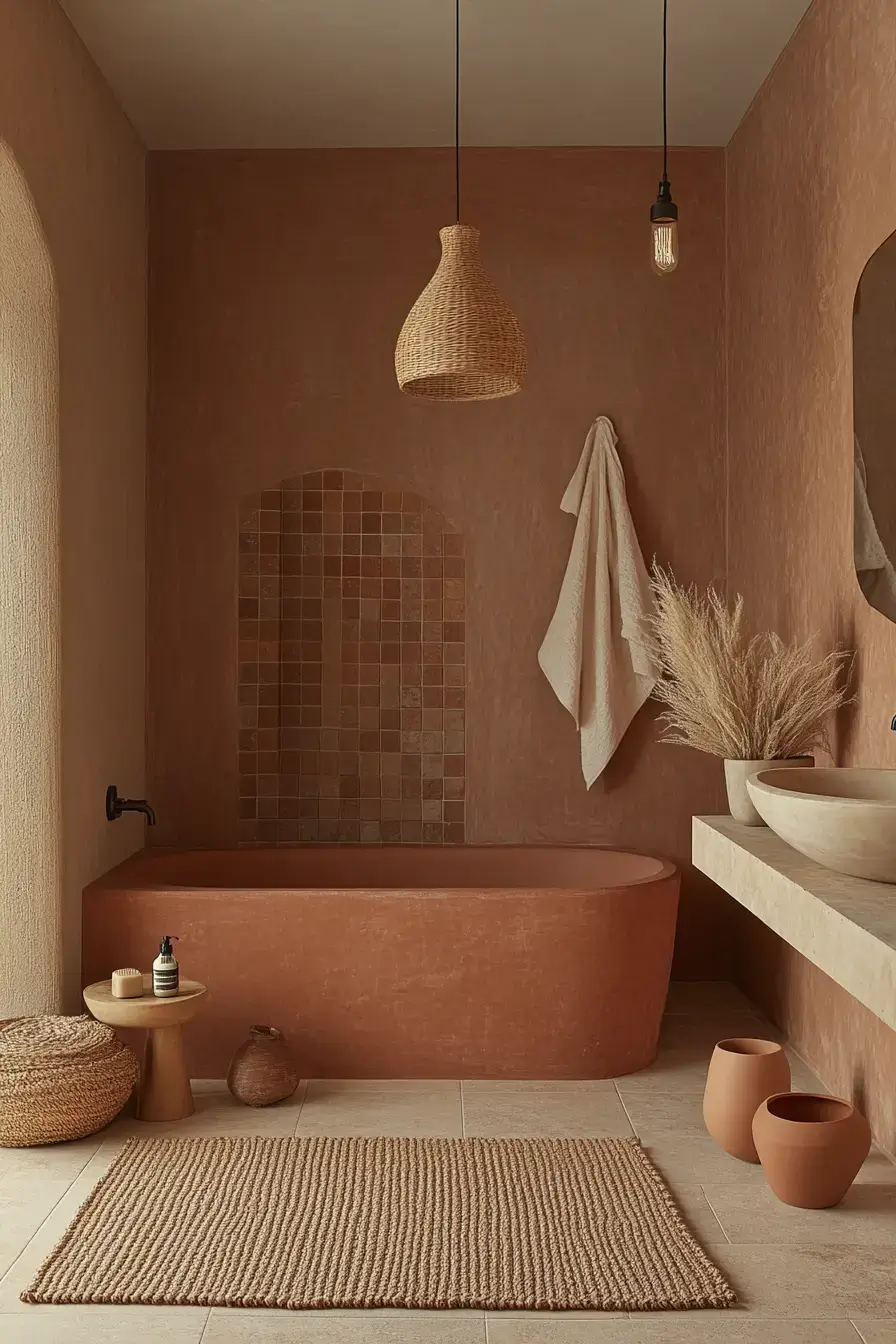 terracotta bathroom