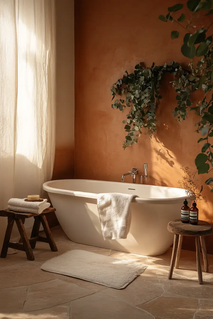 terracotta bathroom