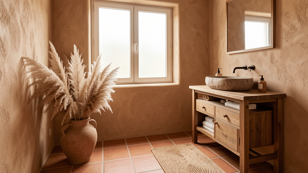 earthy bathroom