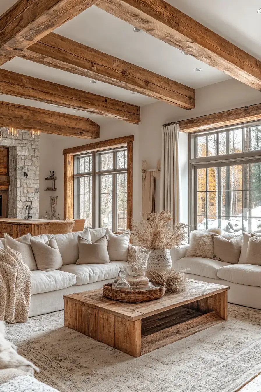 rustic farmhouse living room