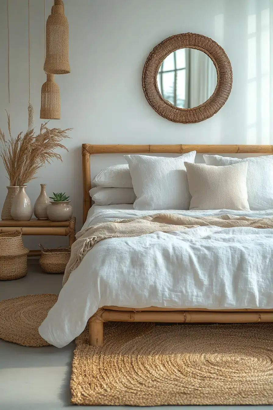 minimalist boho bedrooms