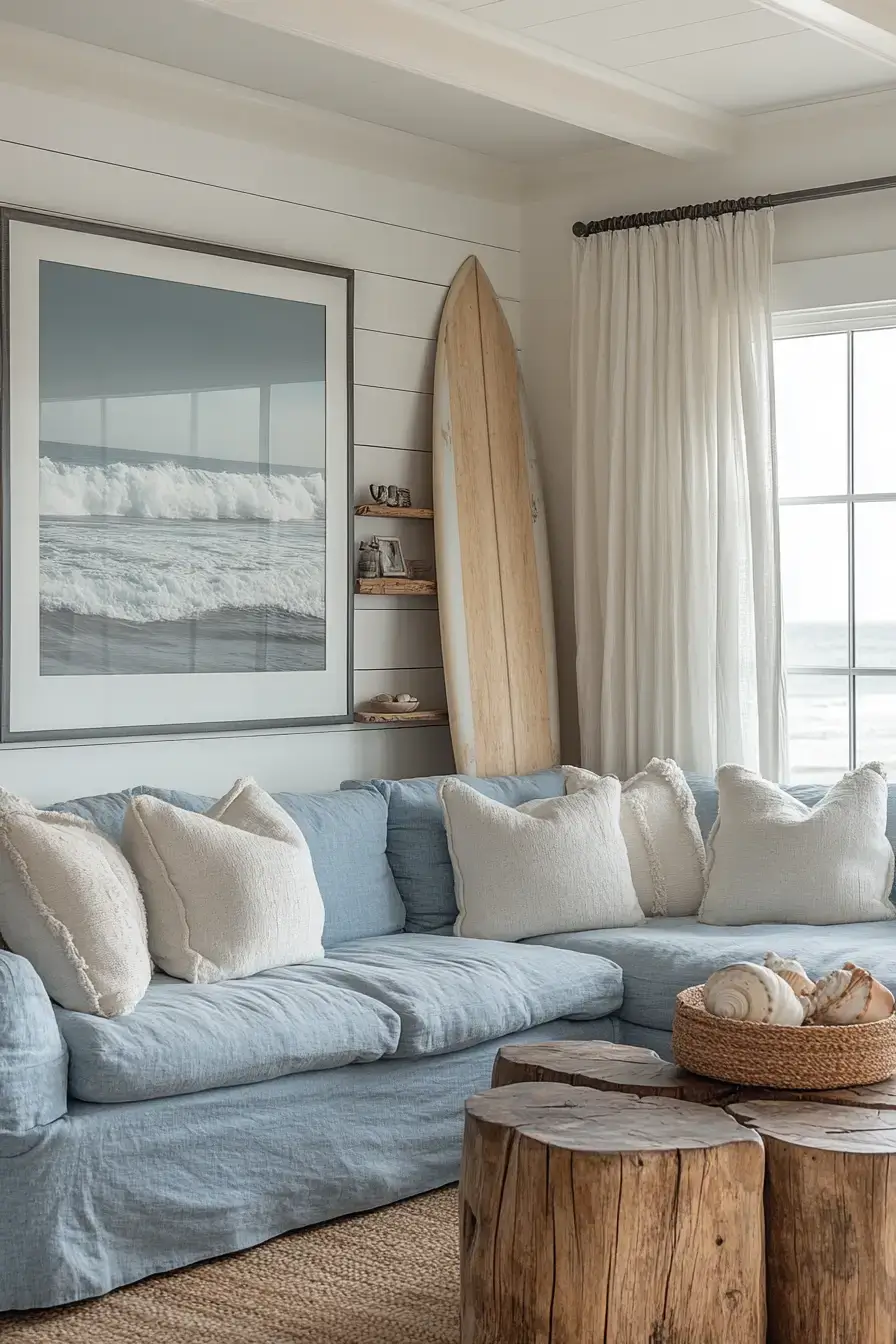 coastal casual living room