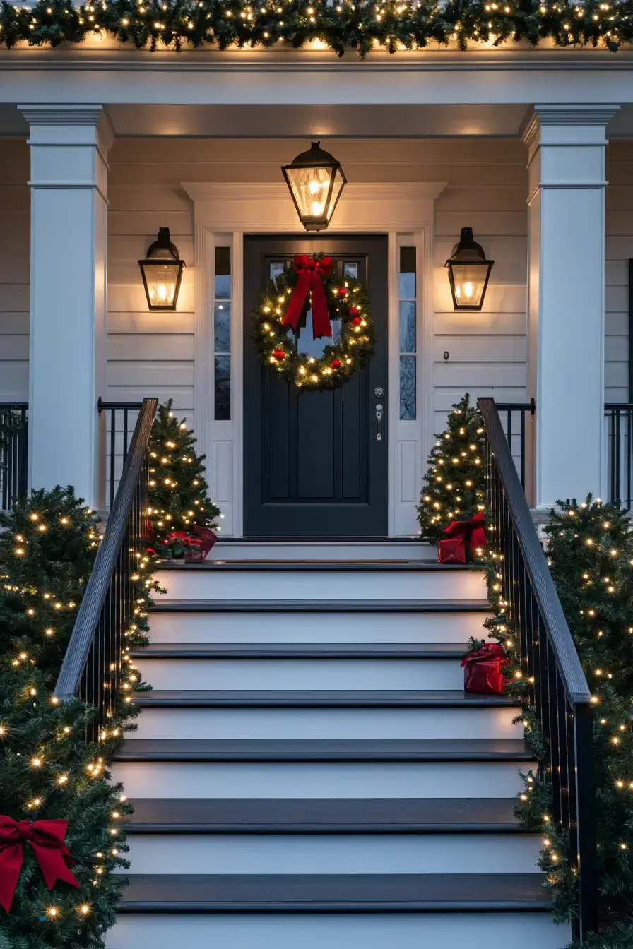 front porch christmas decor