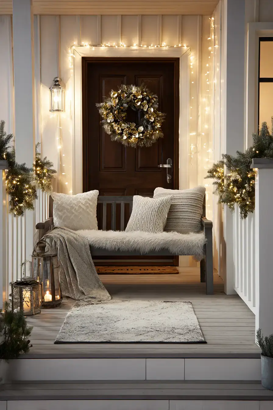 front porch christmas decor