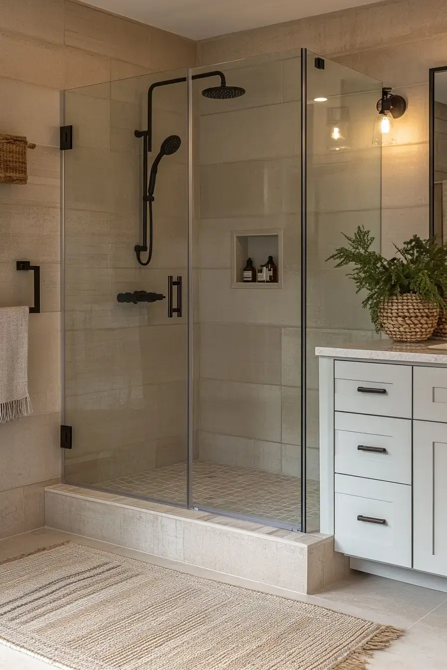 rustic walk in shower ideas