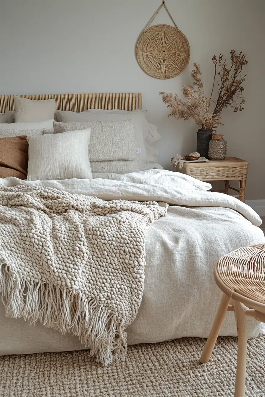 minimalist boho bedrooms