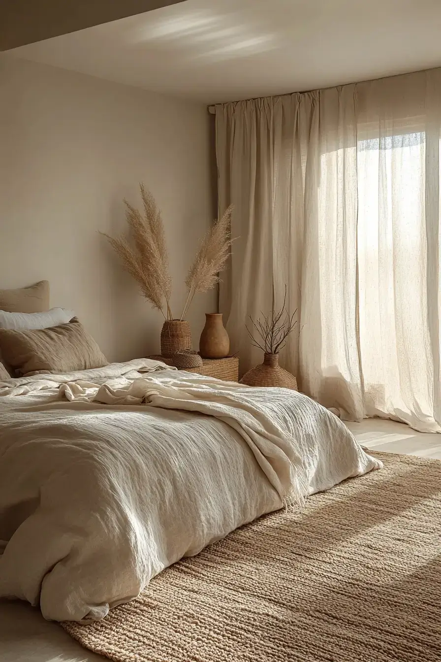 minimalist boho bedrooms