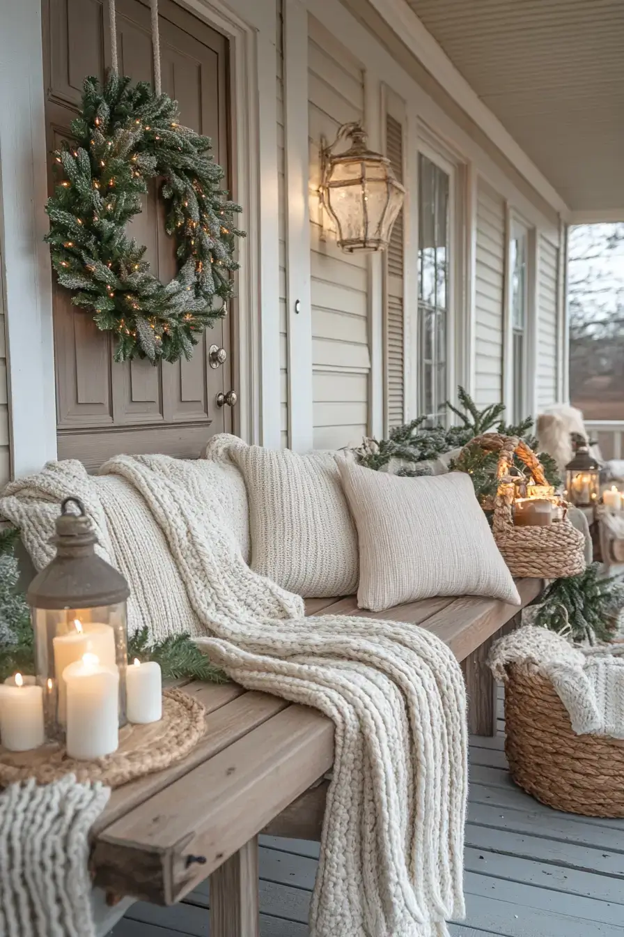 front porch christmas decor