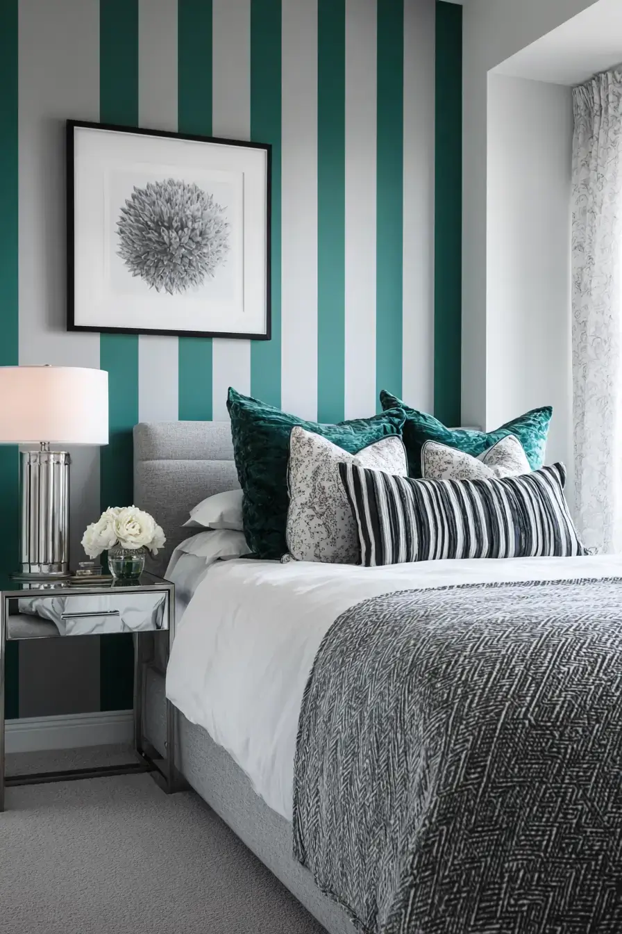 emerald green bedroom