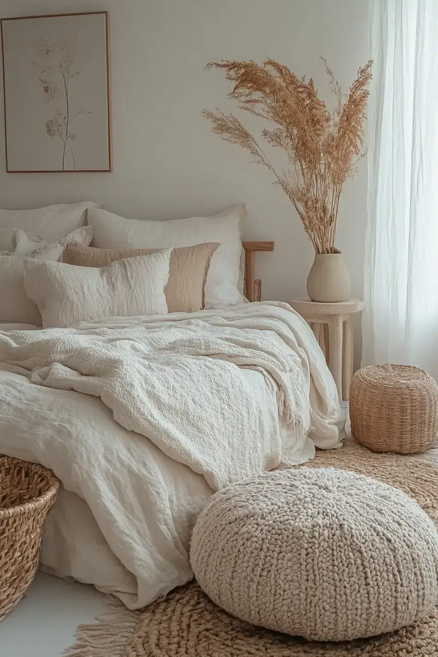 minimalist boho bedrooms