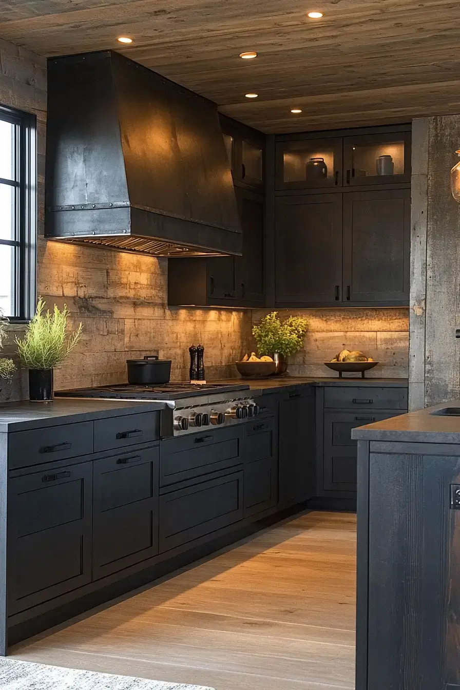 dark rustic kitchen
