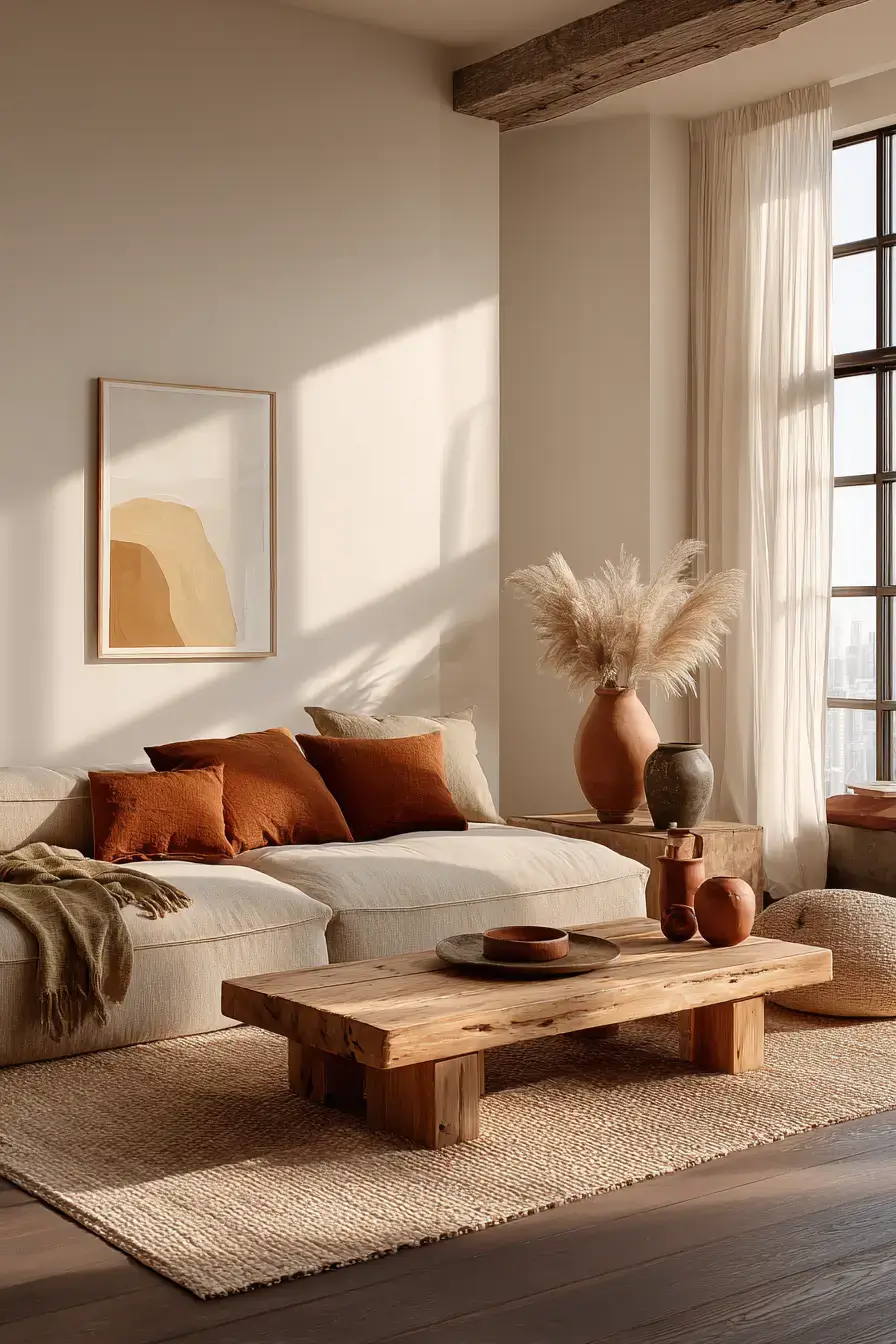 cozy minimalist living room