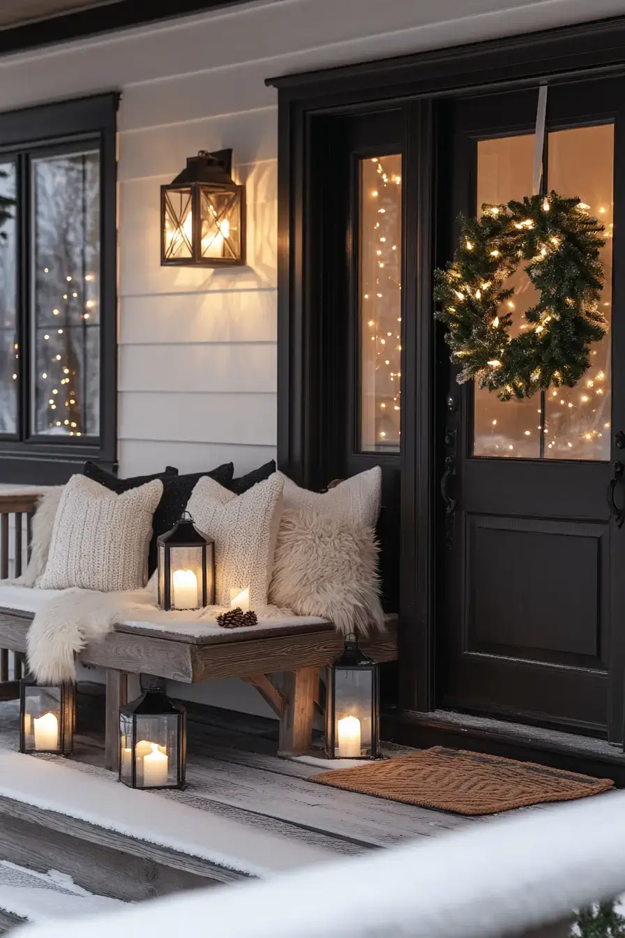 front porch christmas decor