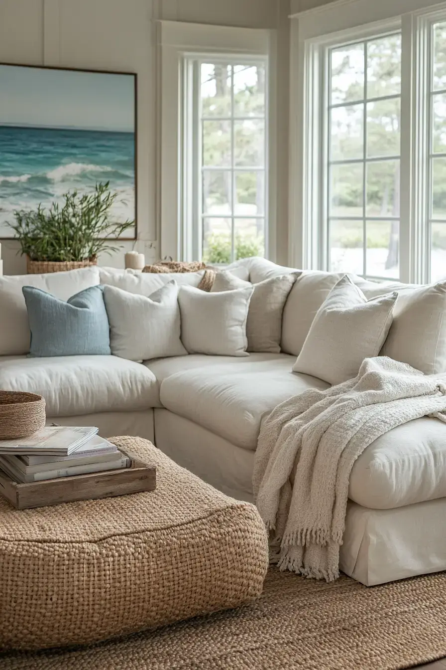 coastal casual living room