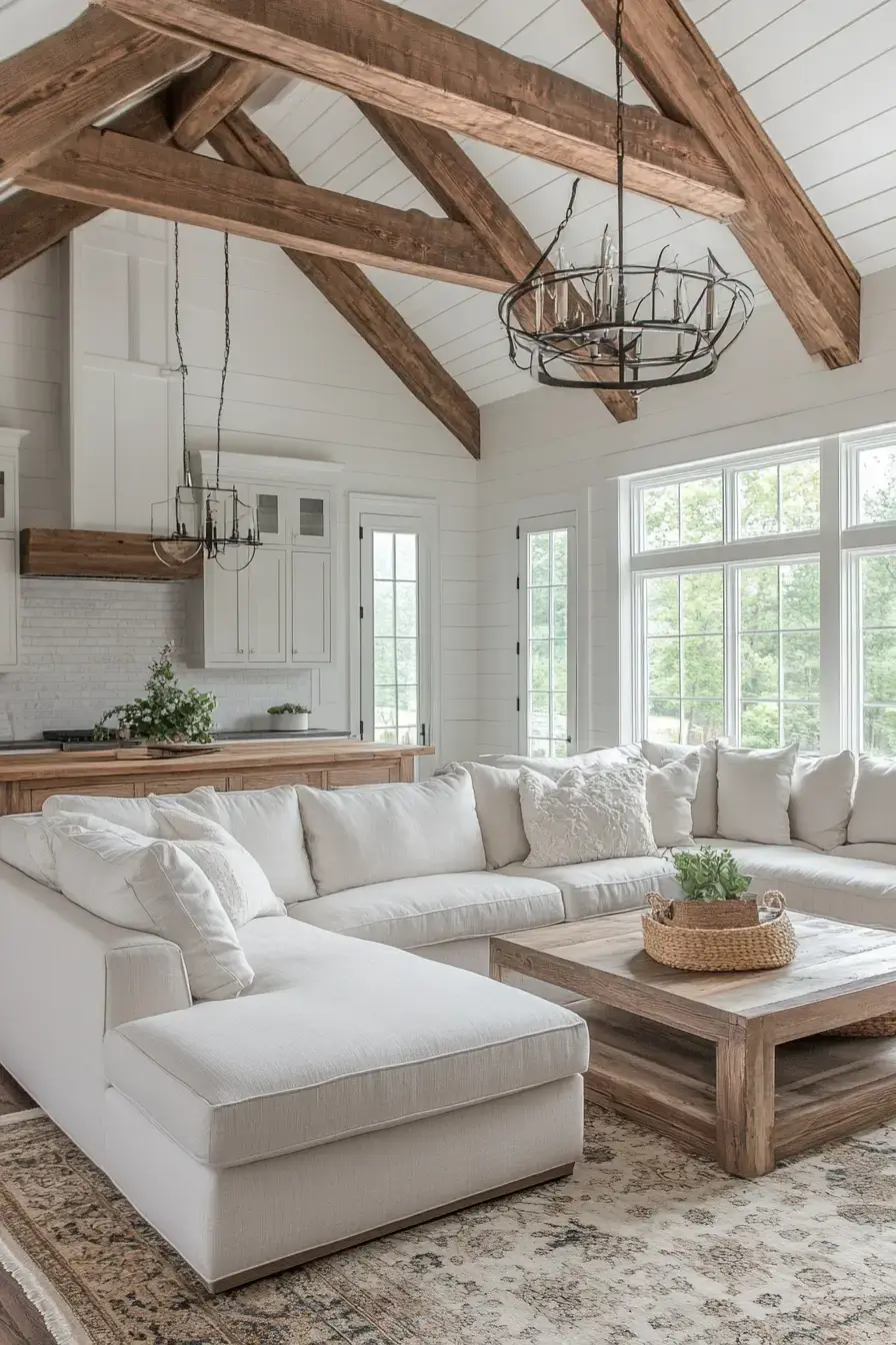 rustic farmhouse living room