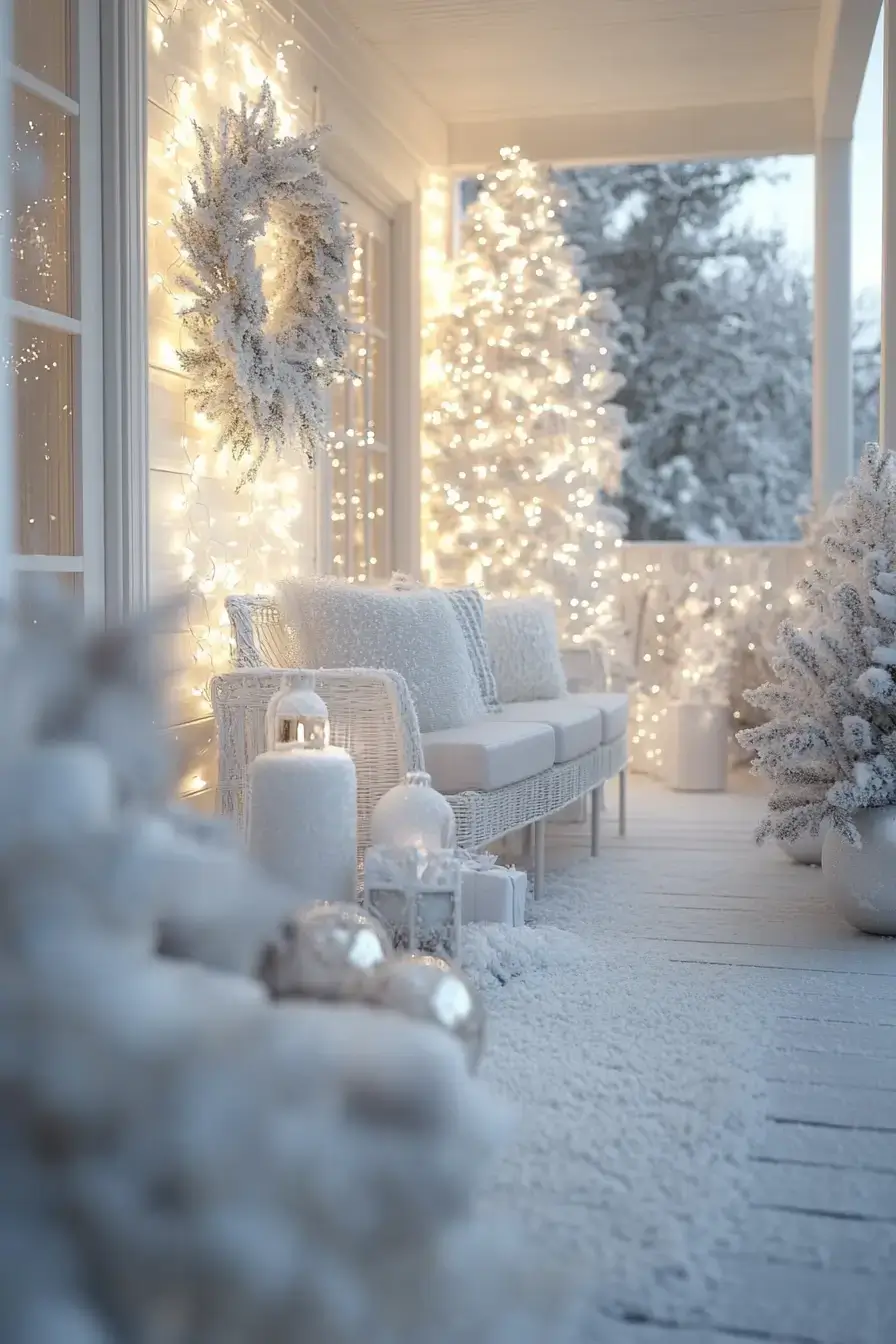 front porch christmas decor