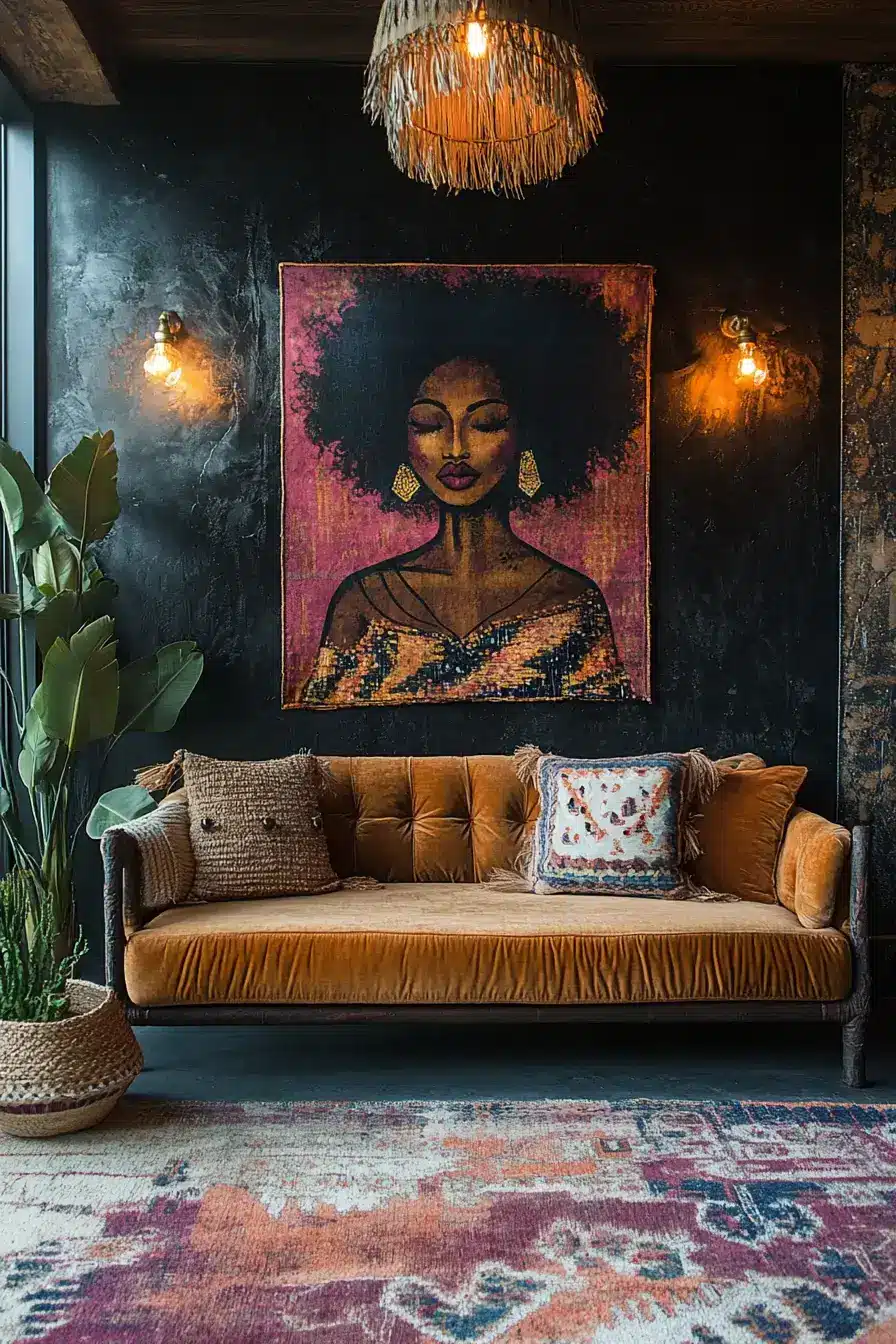 afro bohemian style decor