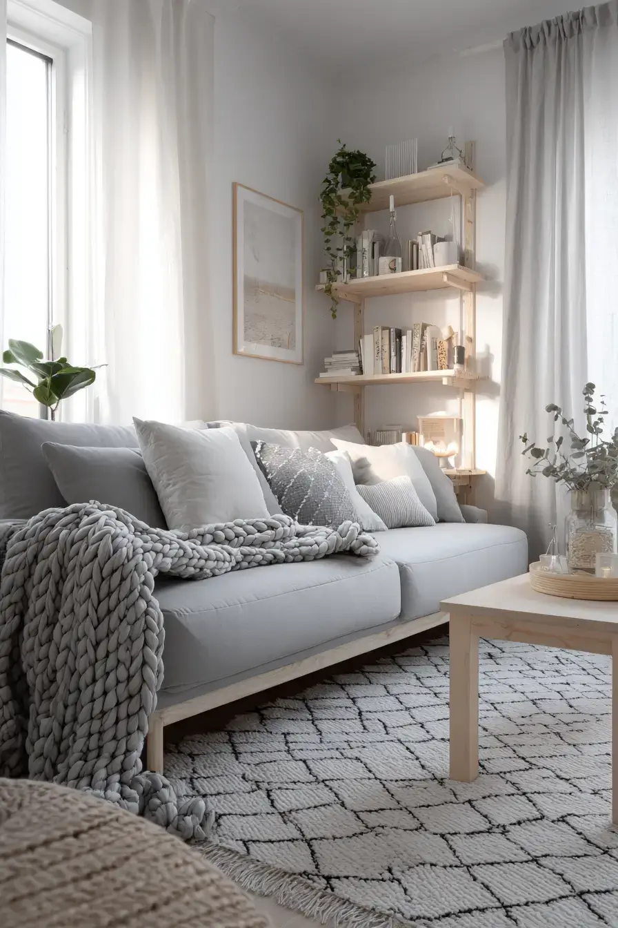 cozy minimalist living room