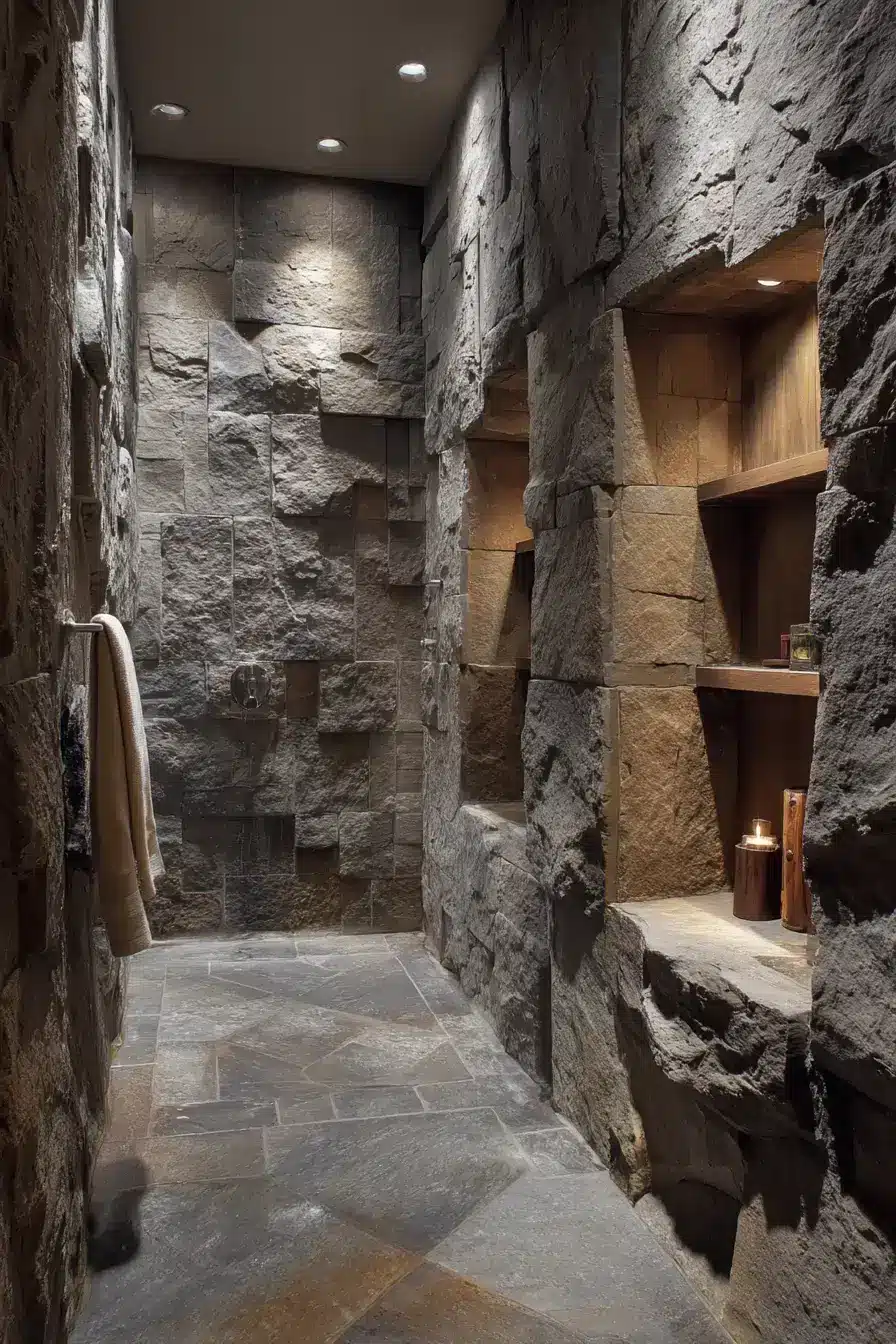 rustic walk in shower ideas