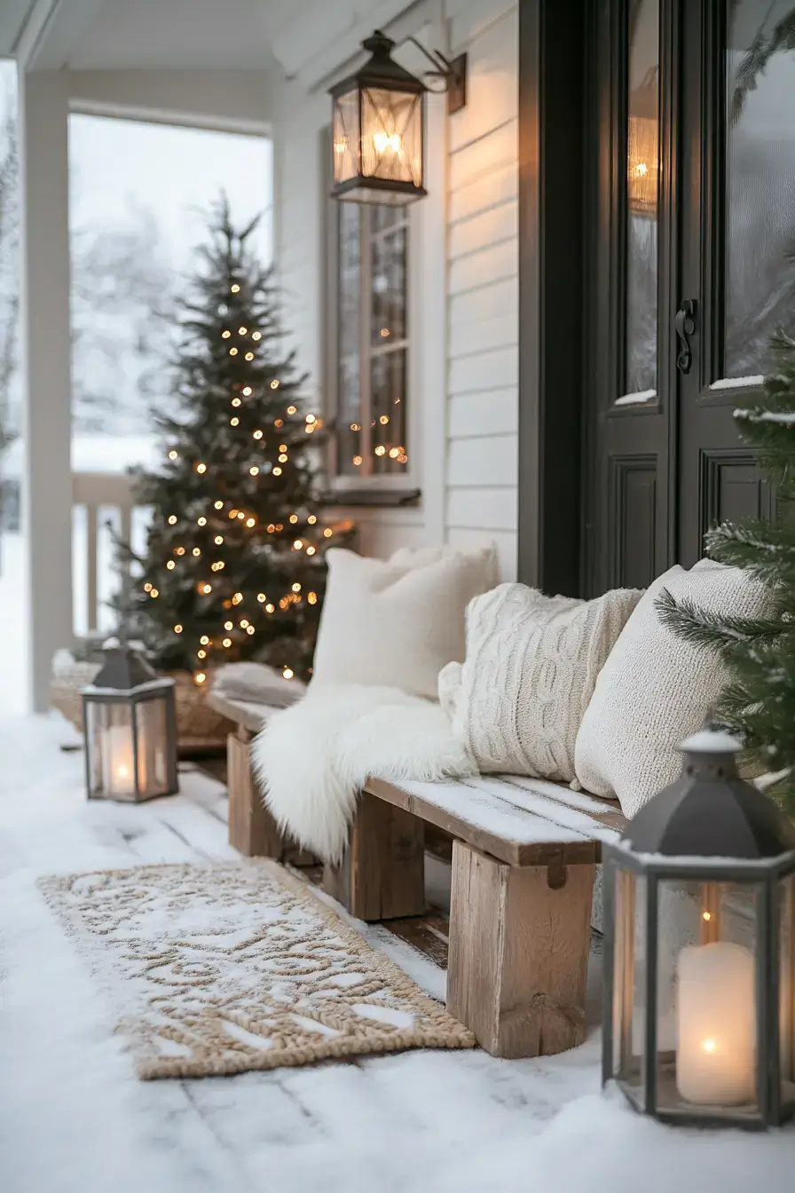 front porch christmas decor