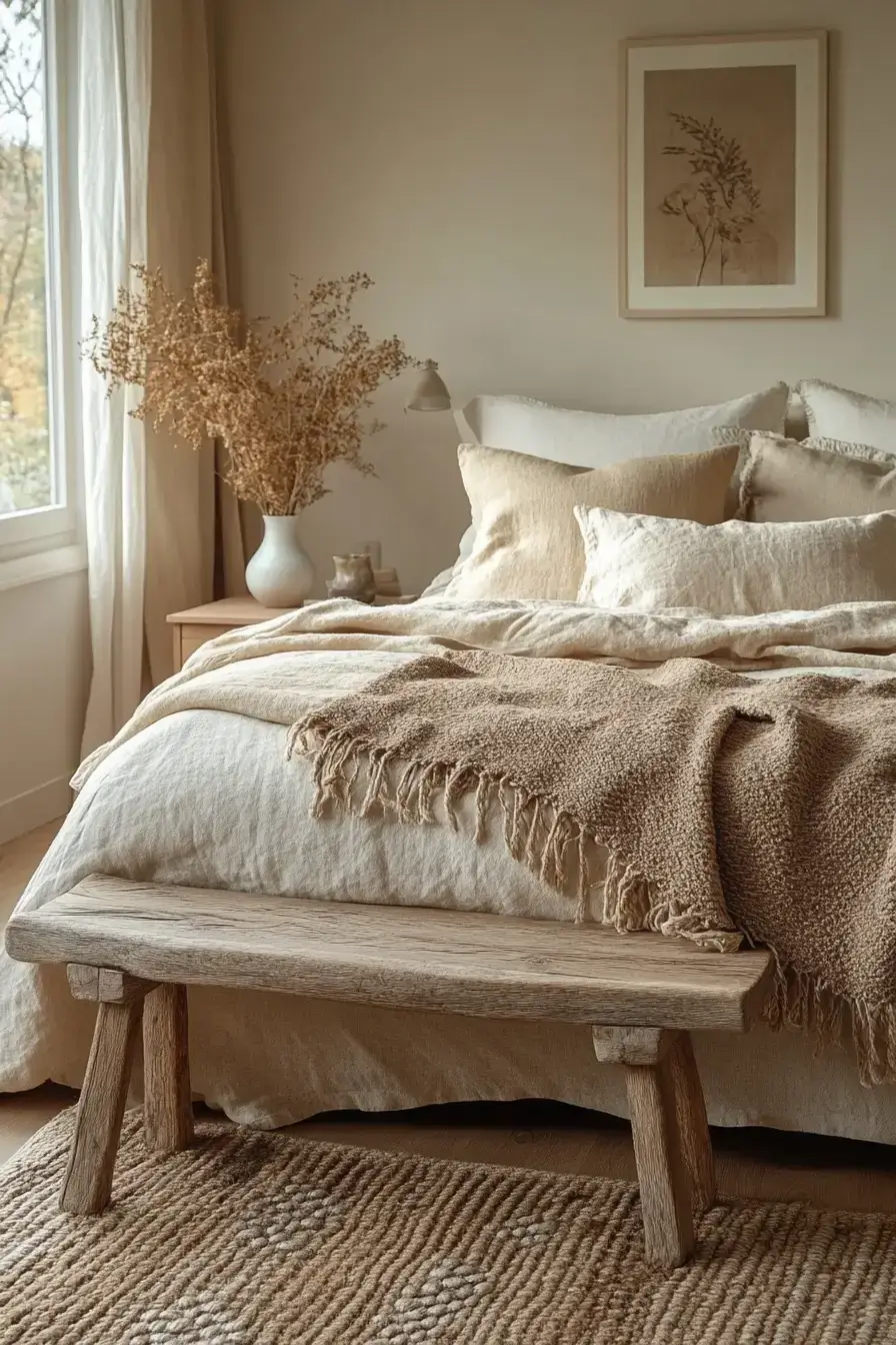 minimalist boho bedrooms