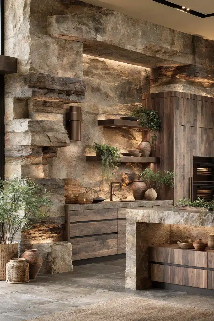 stone kitchen