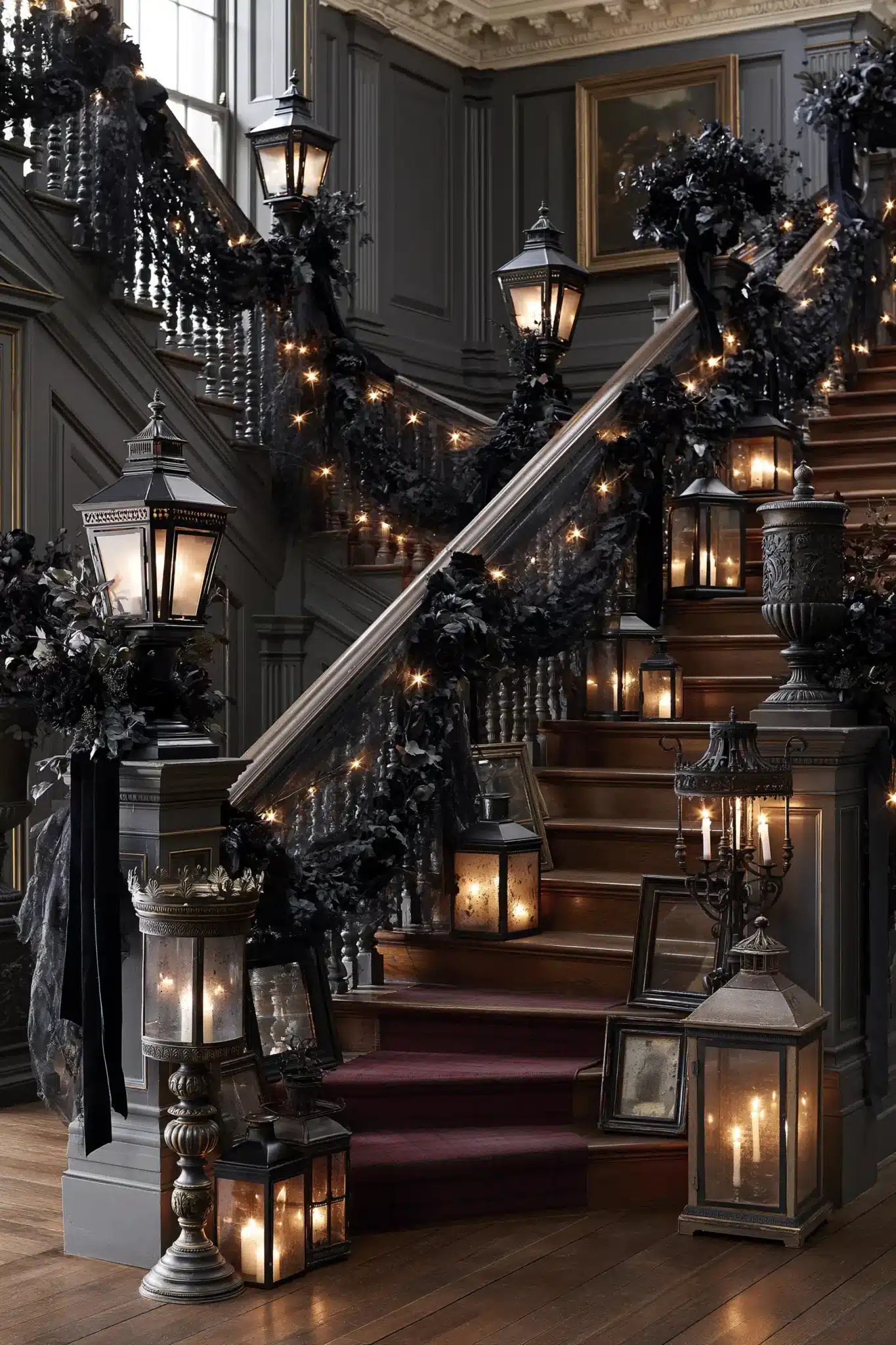 halloween staircase decor