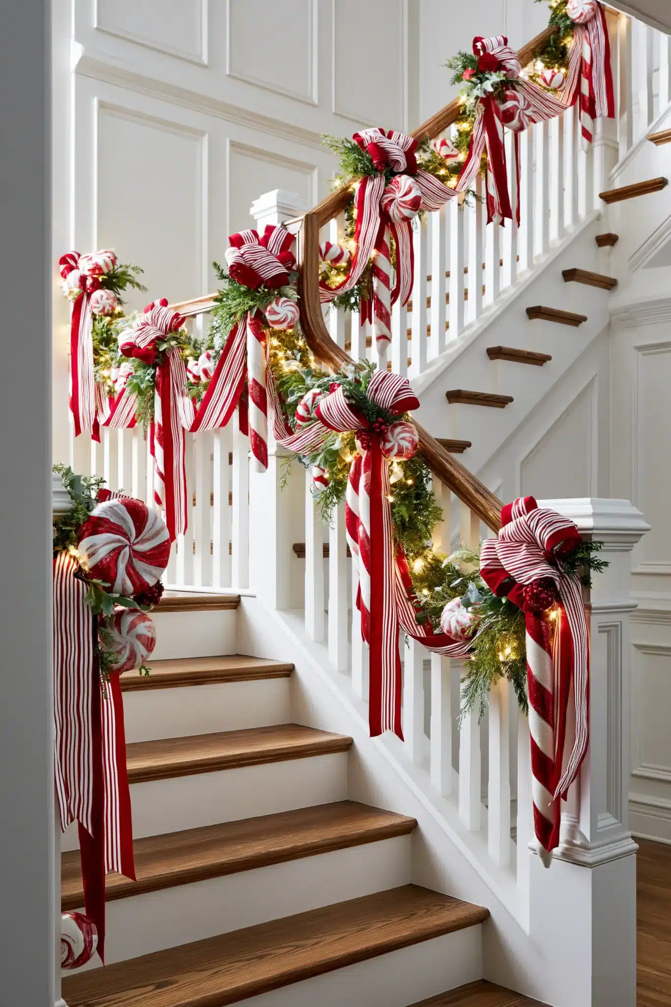christmas staircase decor