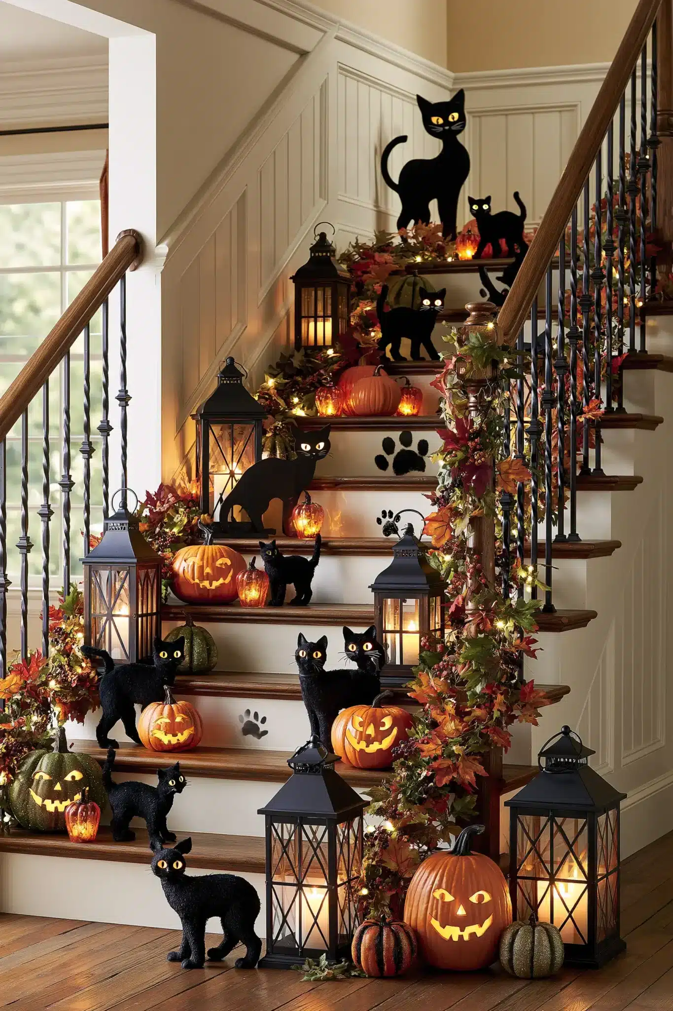 halloween staircase decor
